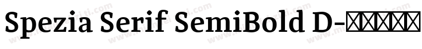 Spezia Serif SemiBold D字体转换